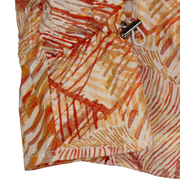 Chicos Jacket Womens Size 1 Medium Funnel Neck Full Zip Orange Lightweight - Picture 8 of 13